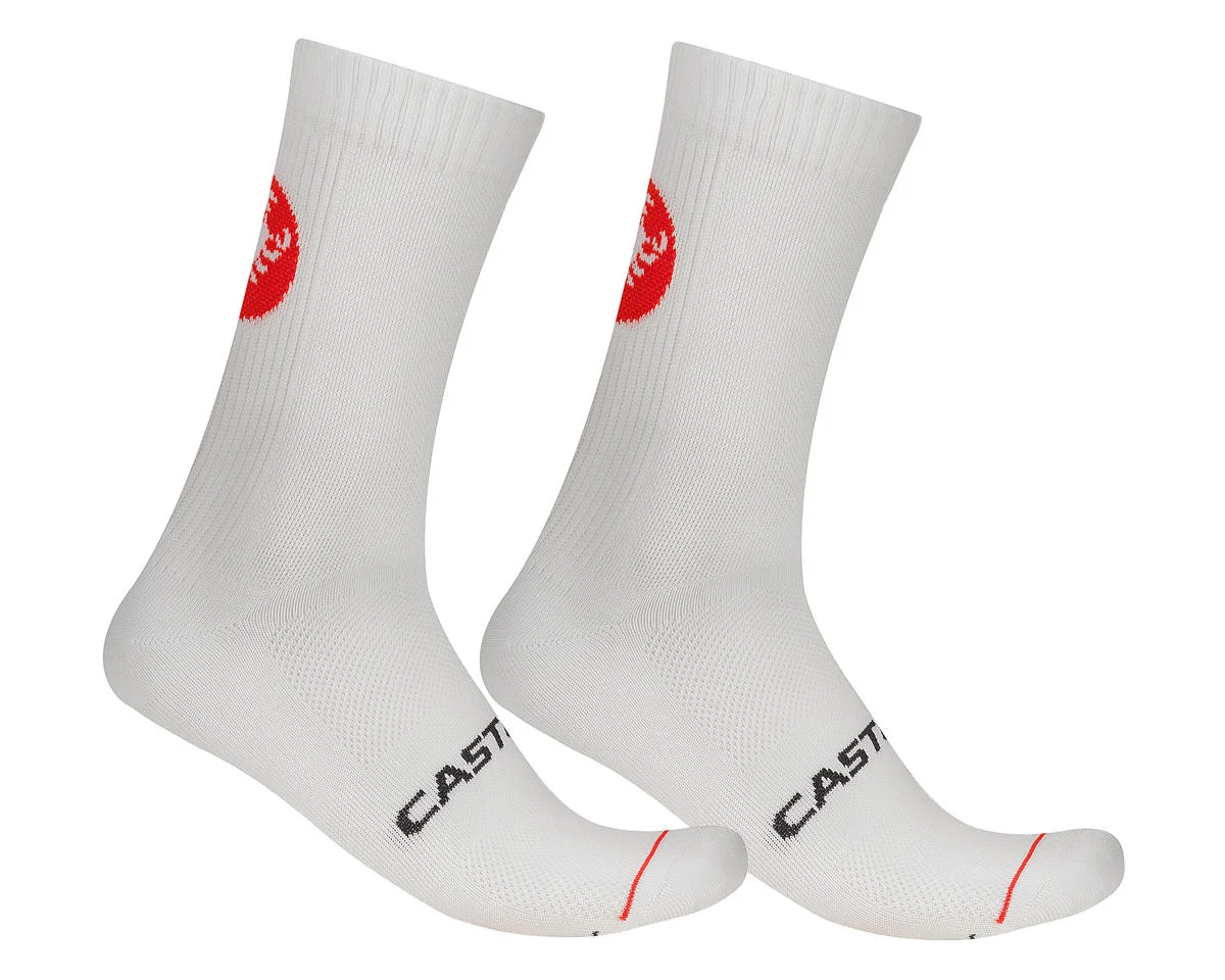 Castelli Entrata 18 Socks (White) (S/M)