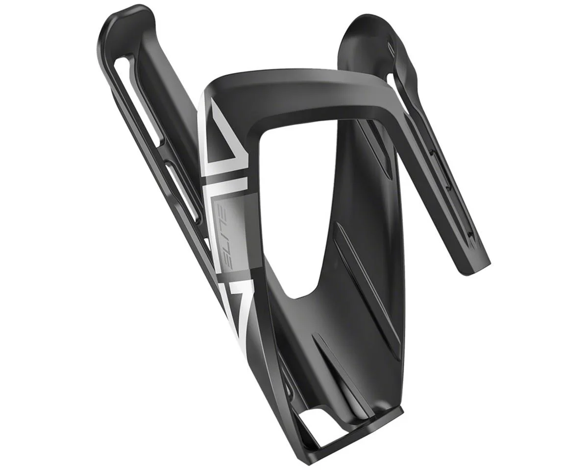 Elite Ala Water Bottle Cage (Gloss Black/White)