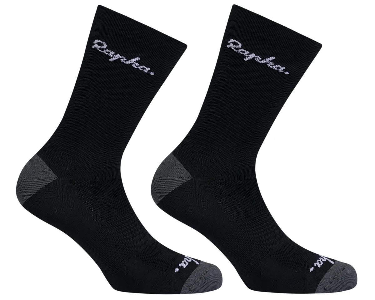 Rapha Logo Socks (Black/Grey) (XL)